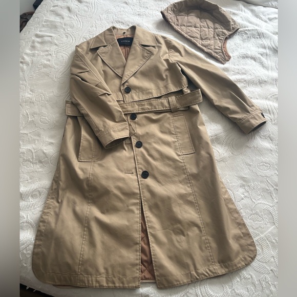 New Coach Quilted Long Trench Coat in Classic Khaki - Picture 2 of 15